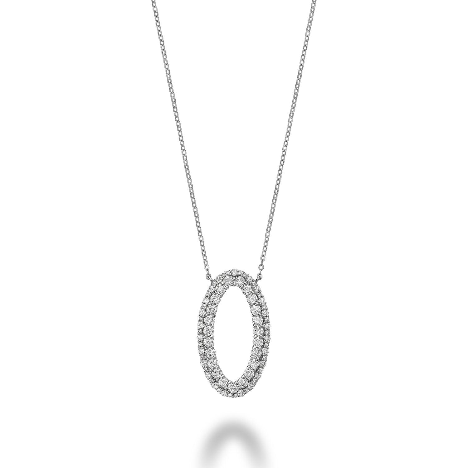 Oval Shape Fashion Diamond Necklace