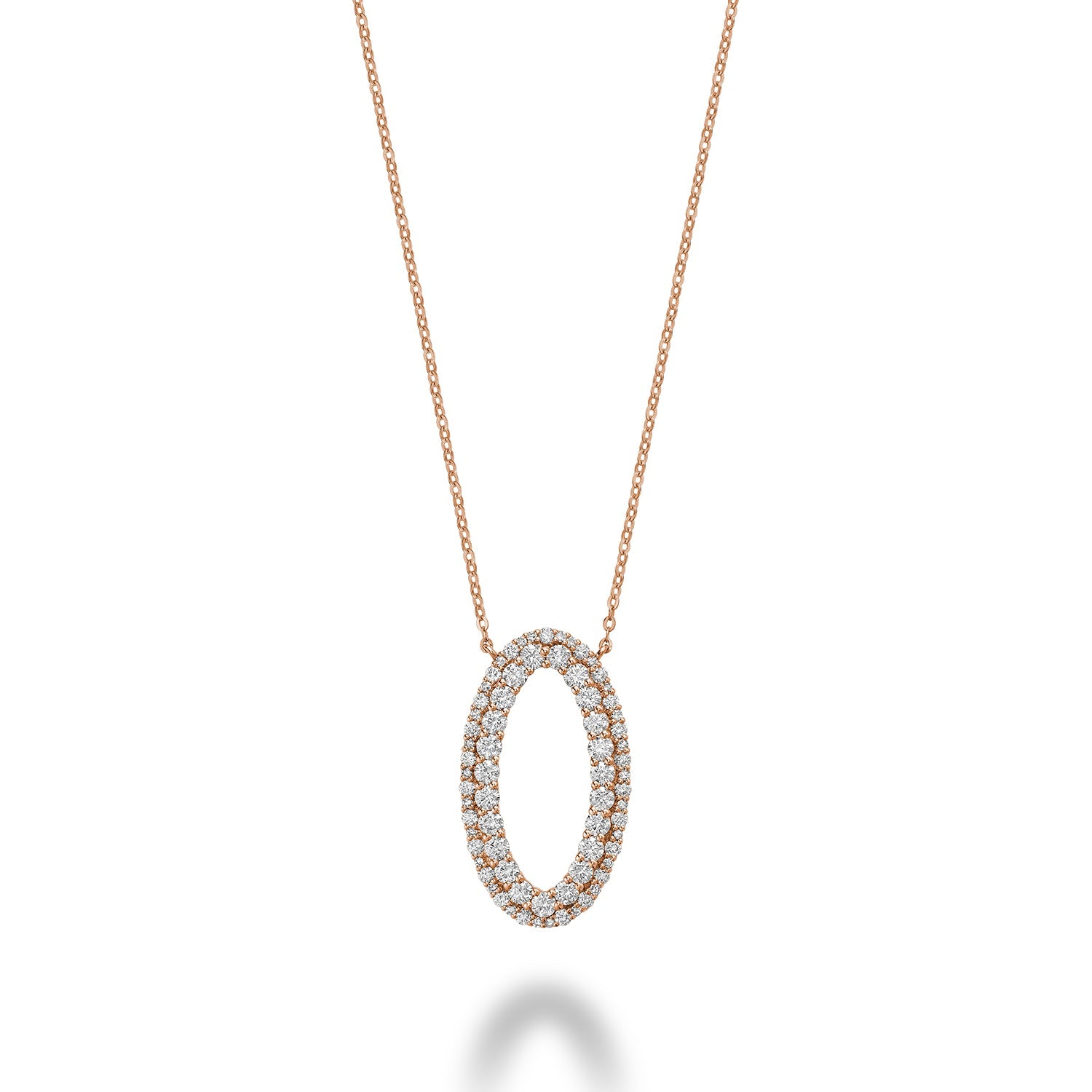 Oval Shape Fashion Diamond Necklace