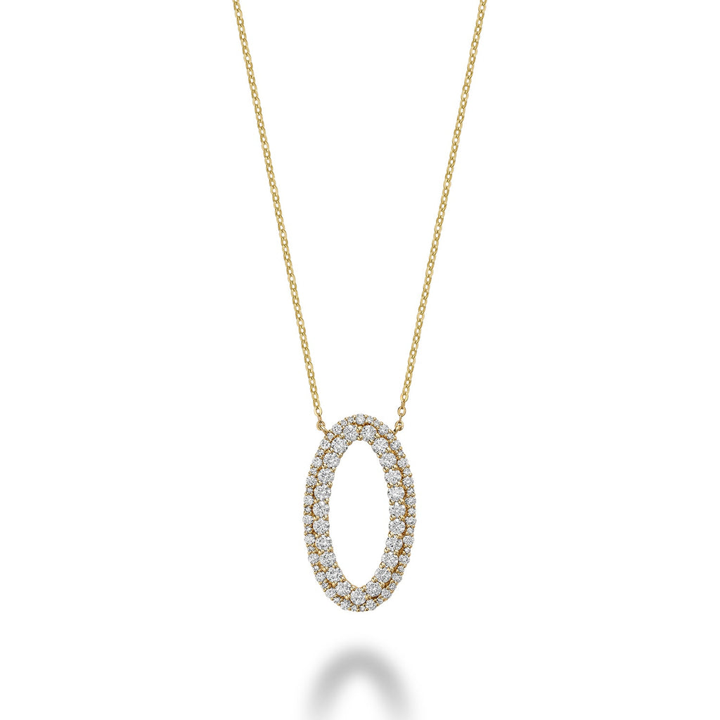 Oval Shape Fashion Diamond Necklace