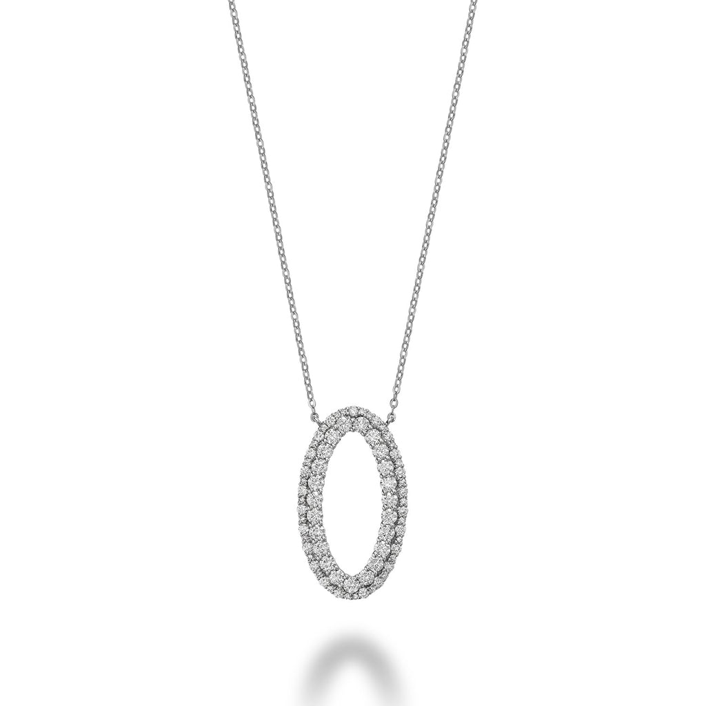 Oval Shape Fashion Diamond Necklace