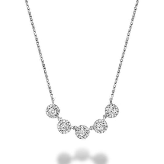 Martini Cup Halo Diamond Necklace