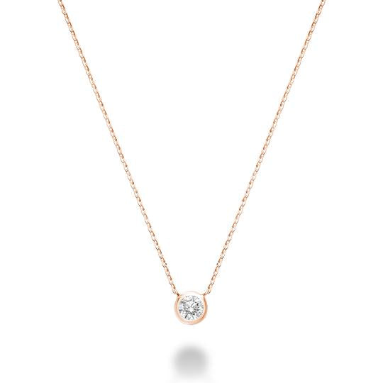 Bezel Set Diamond Necklace