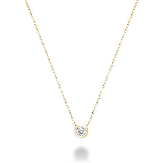 Bezel Set Diamond Necklace