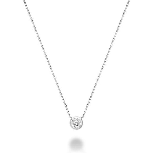 Bezel Set Diamond Necklace