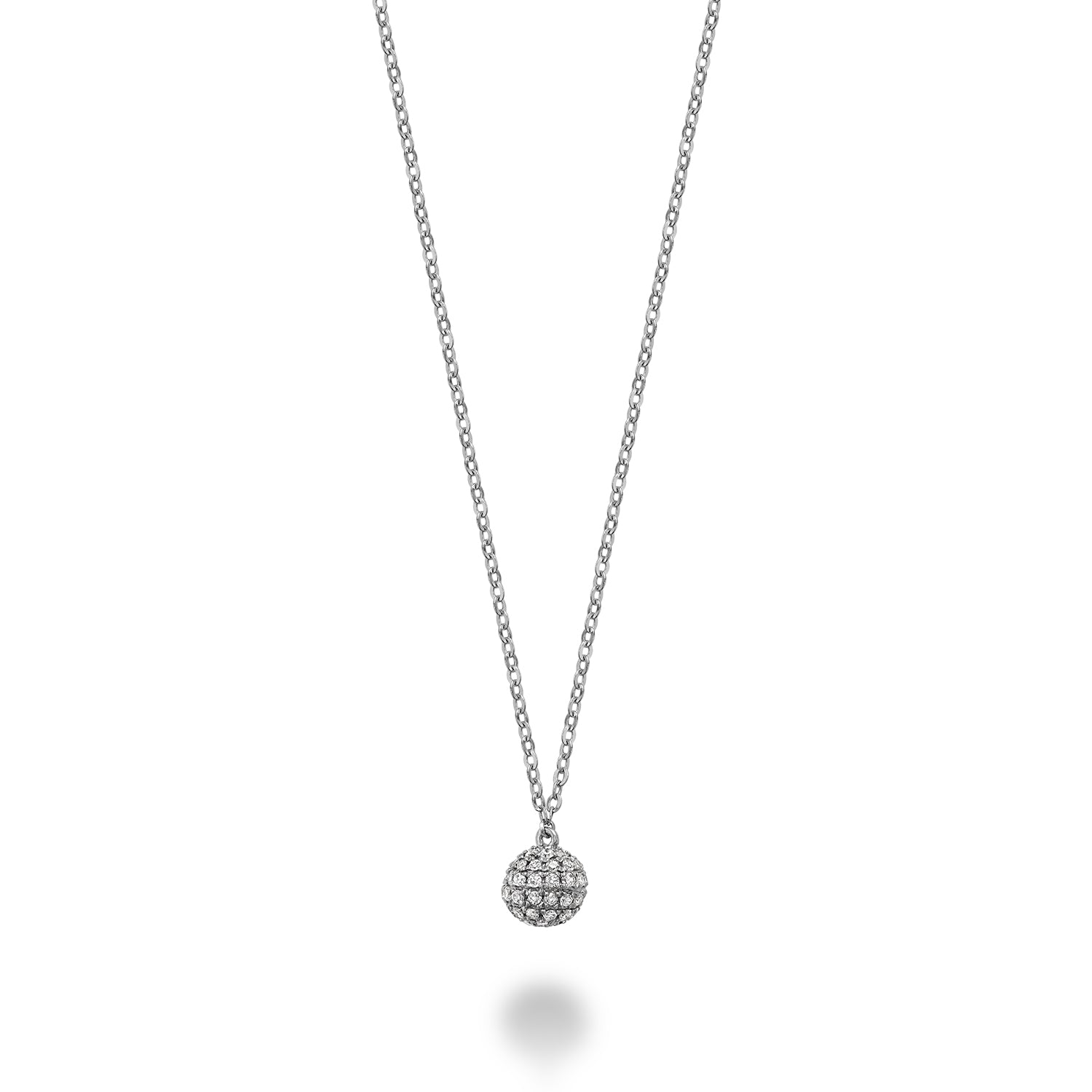 Circle Ball Diamond Necklace