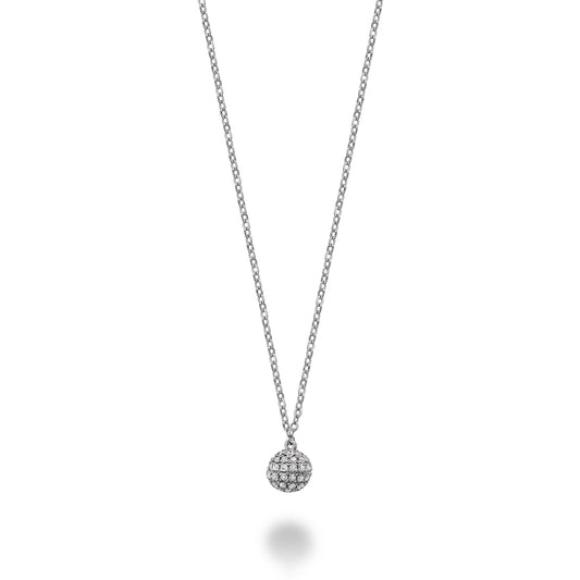 Circle Ball Diamond Necklace
