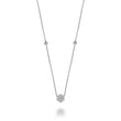 Flower & Bezel Diamond Necklace