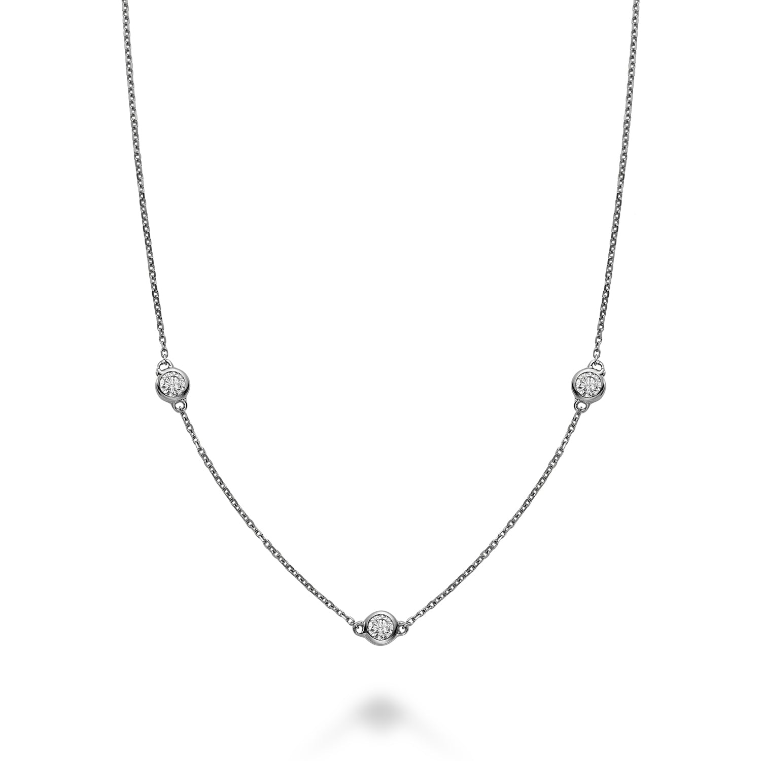Bezel Diamond by the Yard Necklace