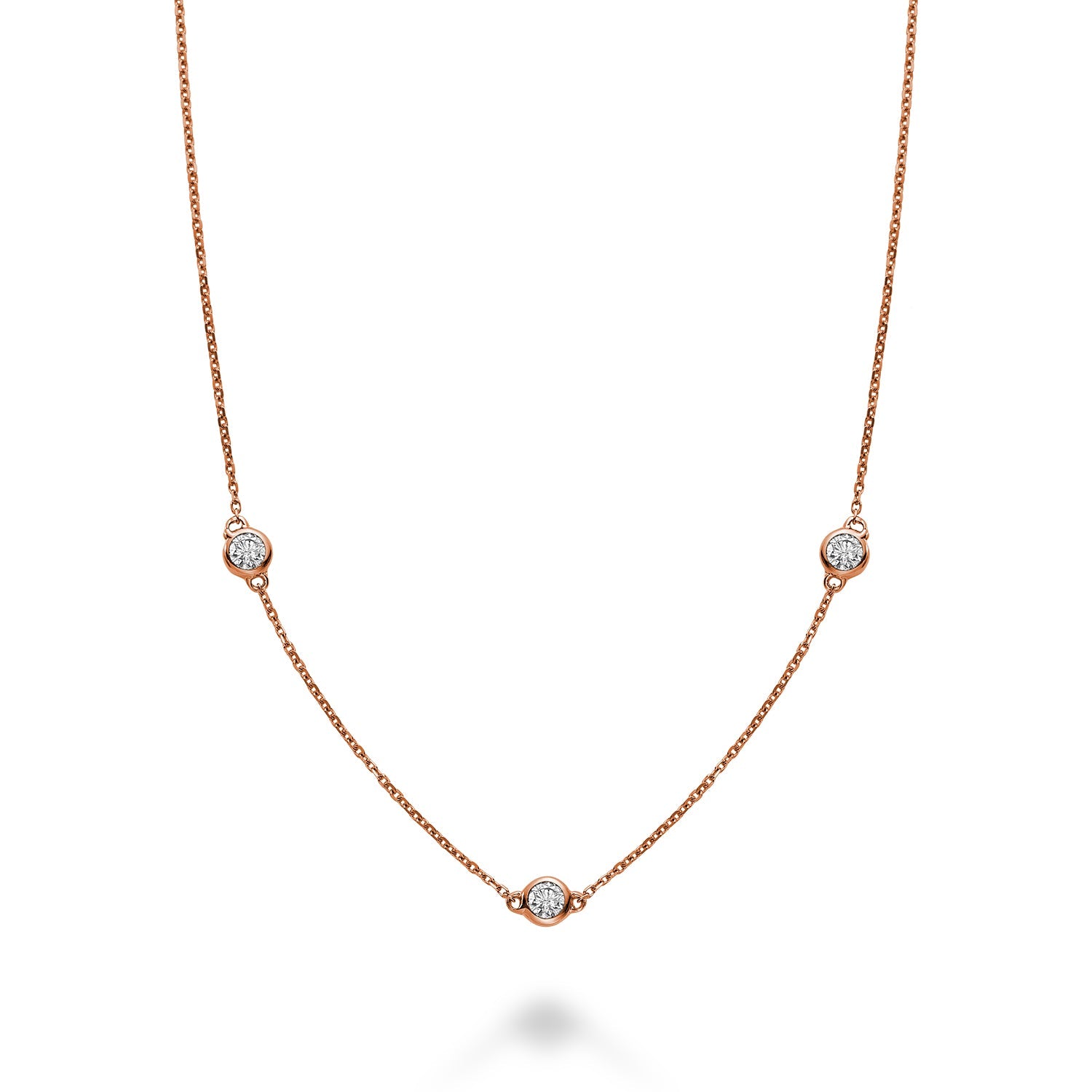Bezel Diamond by the Yard Necklace