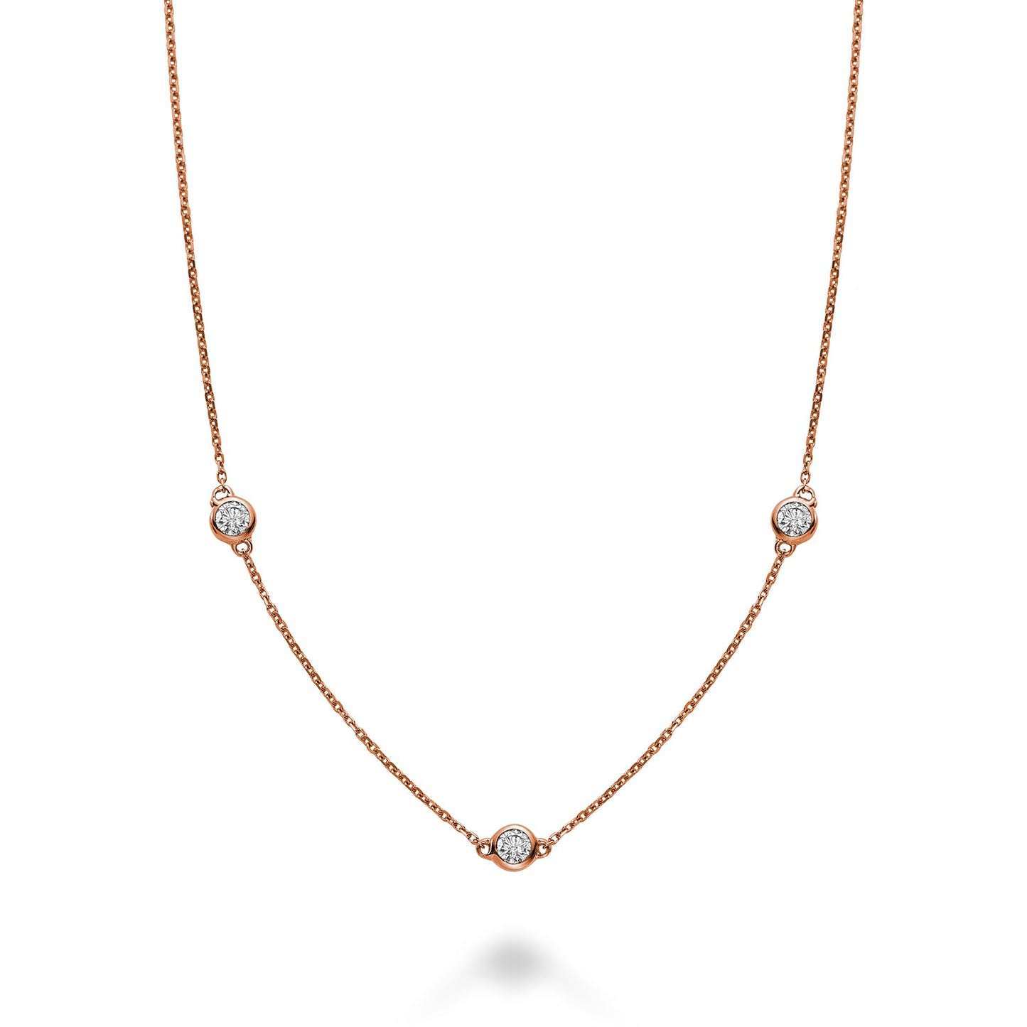 Bezel Diamond by the Yard Necklace