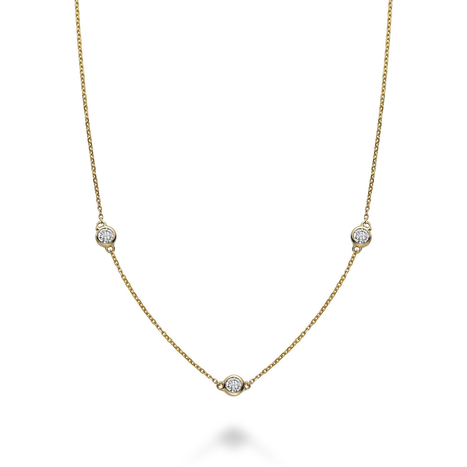 Bezel Diamond by the Yard Necklace