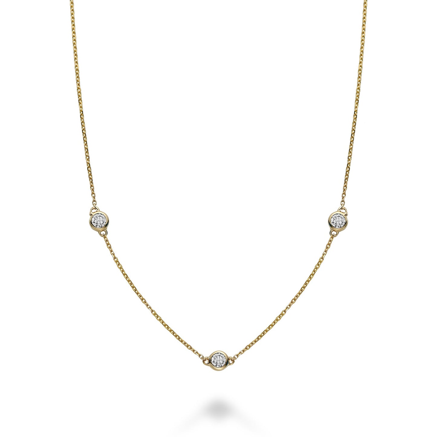 Bezel Diamond by the Yard Necklace
