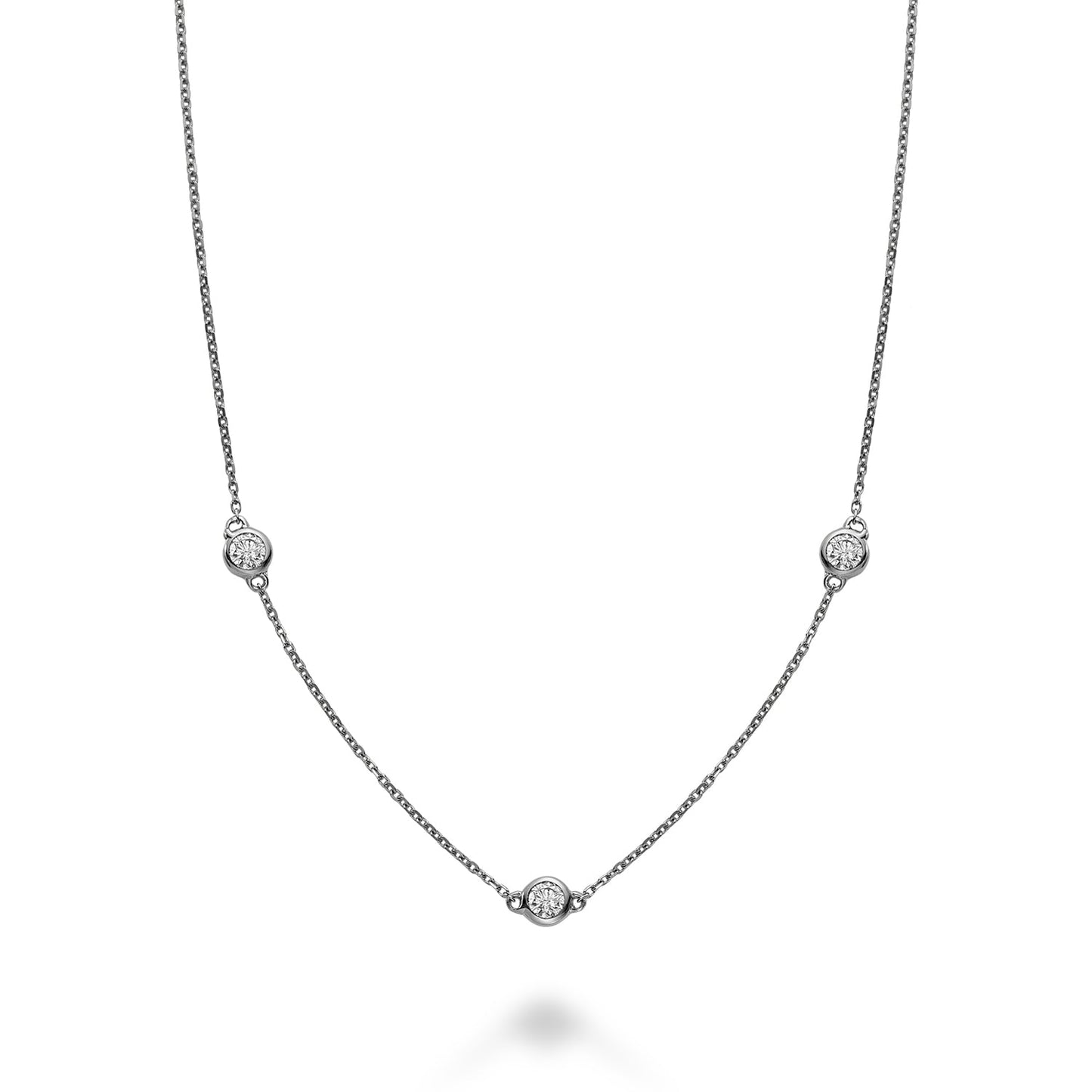 Bezel Diamond by the Yard Necklace