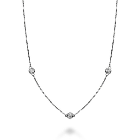 Bezel Diamond by the Yard Necklace