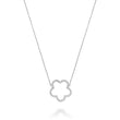 Open Hollow Flower Diamond Necklace