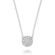 Circle Diamond Milgrain Necklace
