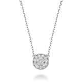 Circle Diamond Milgrain Necklace