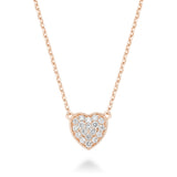 Heart Diamond Milgrain Necklace