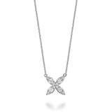 Marquise Flower Diamond Necklace