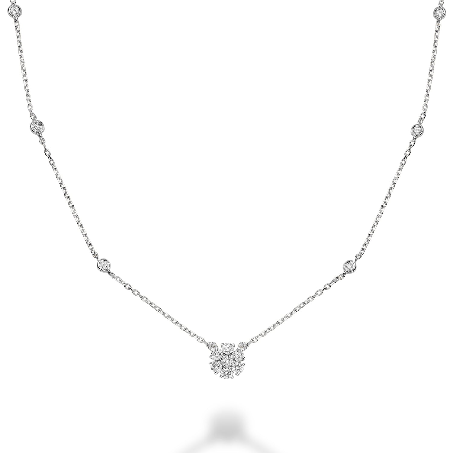 Flower Diamond Necklace