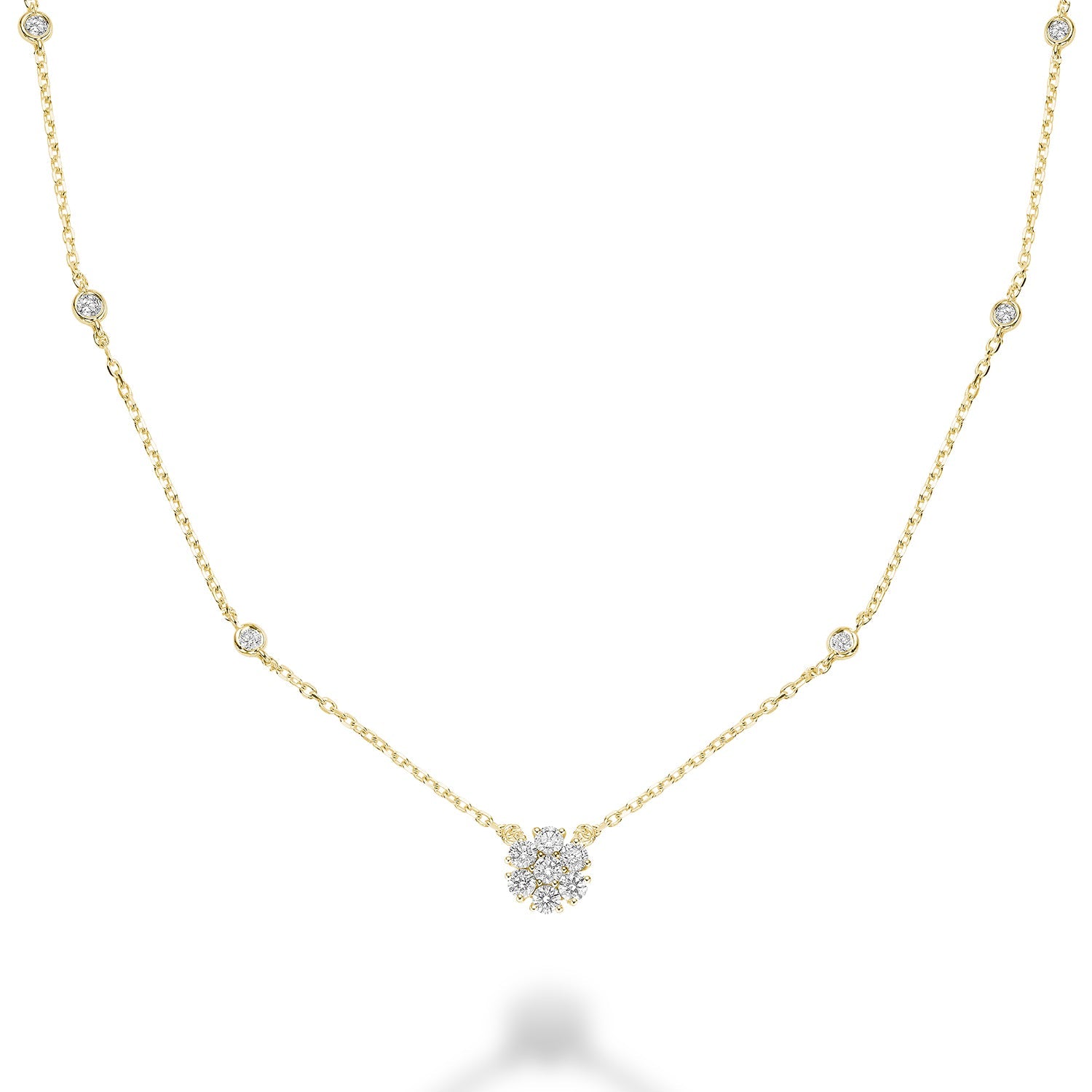 Flower Diamond Necklace