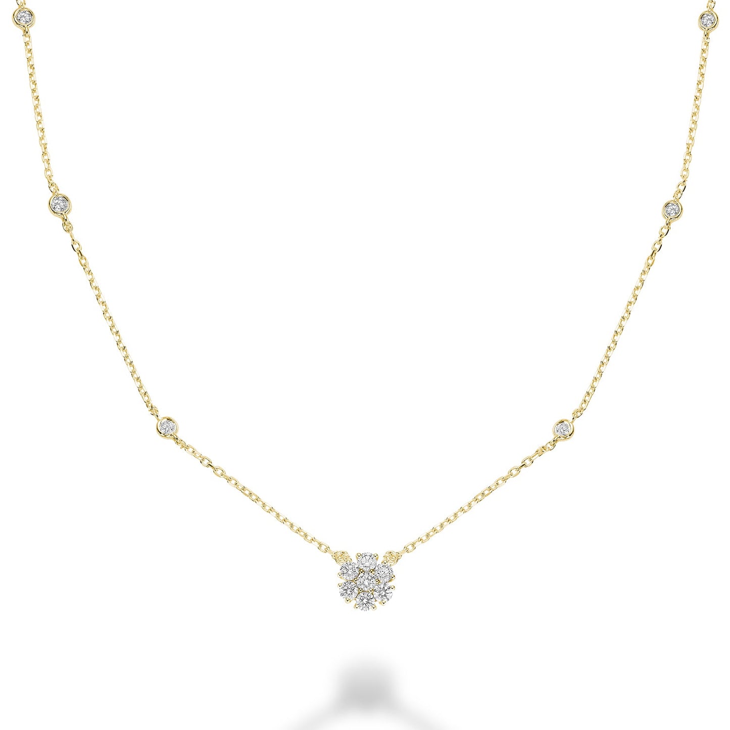 Flower Diamond Necklace