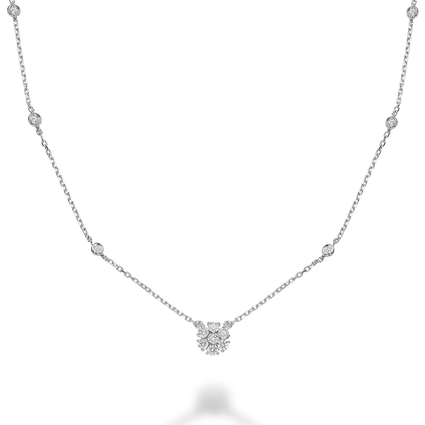 Flower Diamond Necklace