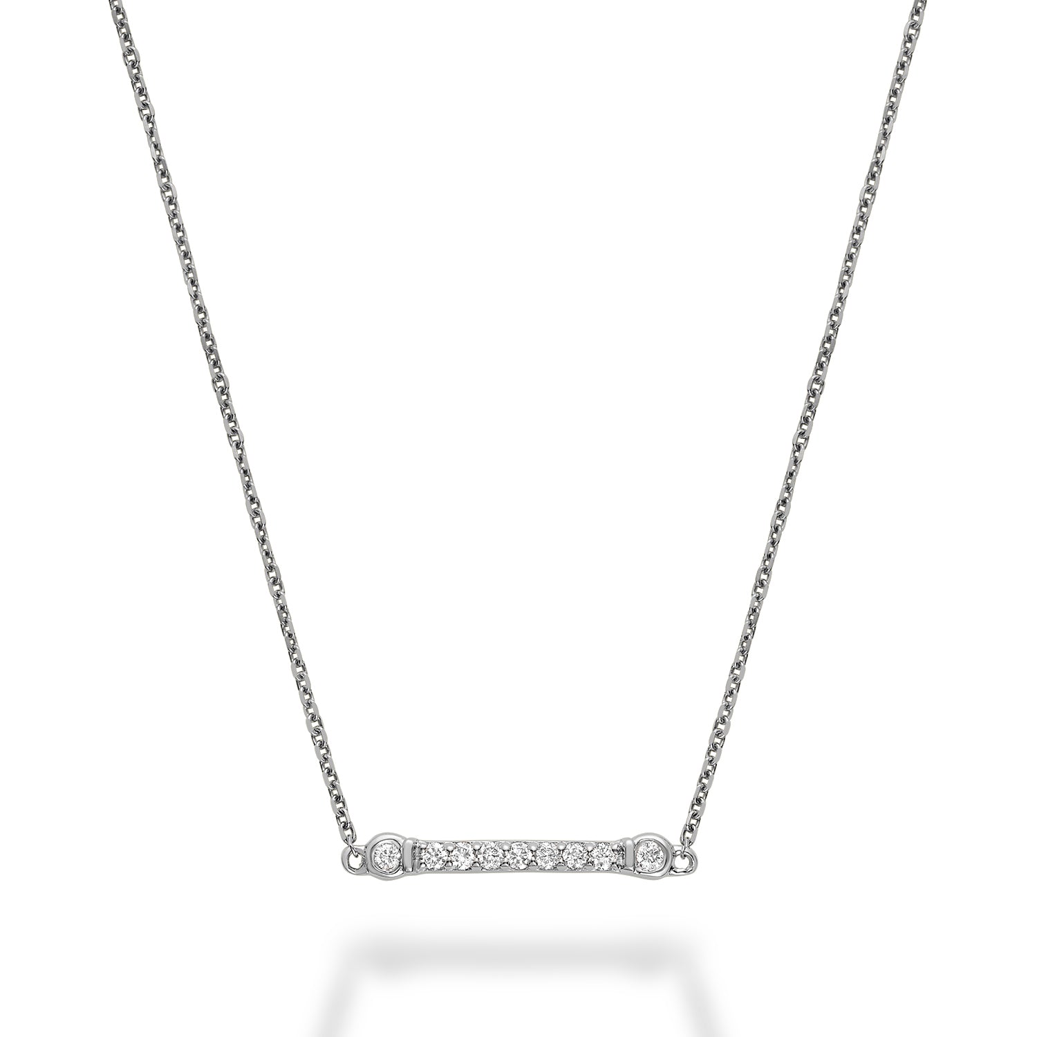 Bar Bezel Diamond Necklace