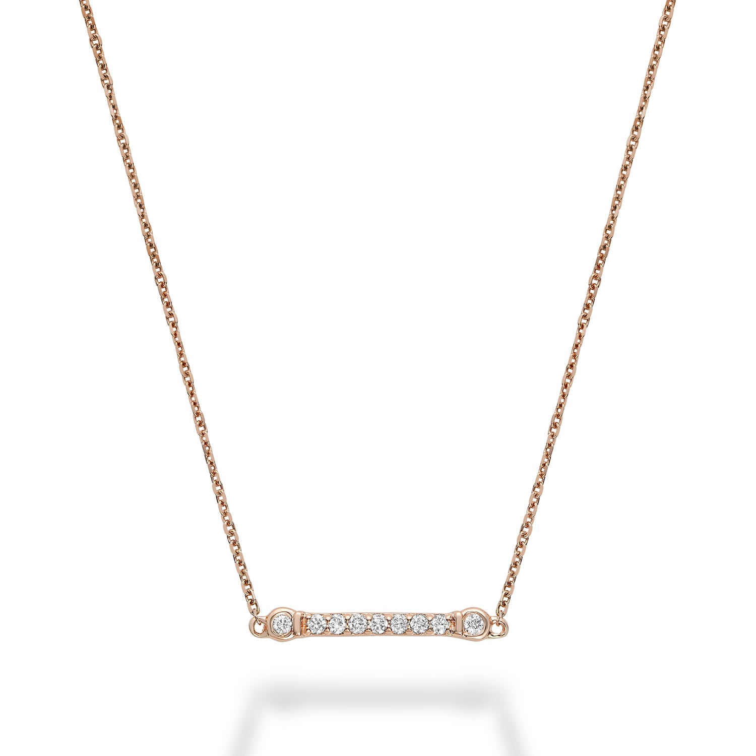 Bar Bezel Diamond Necklace