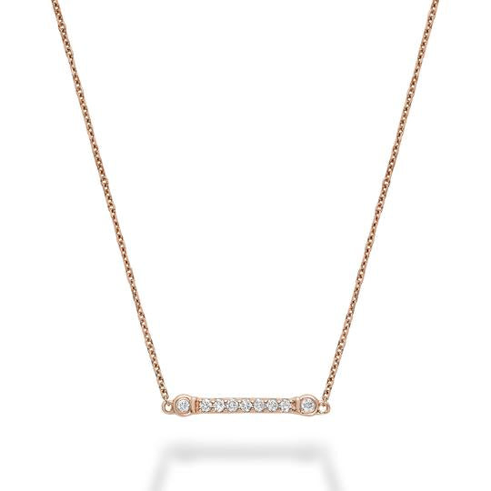 Bar Bezel Diamond Necklace