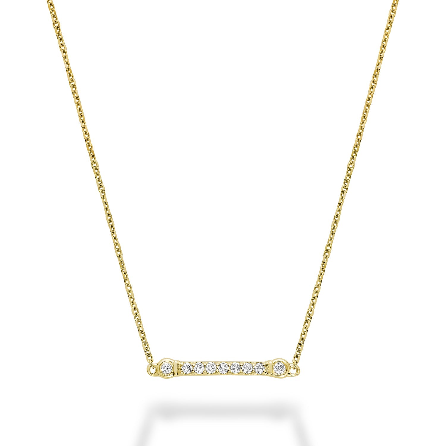 Bar Bezel Diamond Necklace