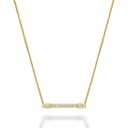 Bar Bezel Diamond Necklace
