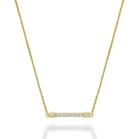 Bar Bezel Diamond Necklace