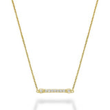 Bar Bezel Diamond Necklace