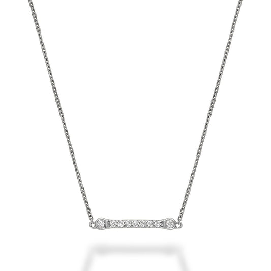 Bar Bezel Diamond Necklace
