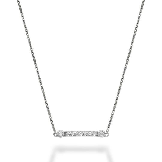 Bar Bezel Diamond Necklace