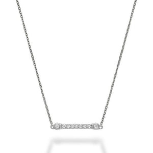 Bar Bezel Diamond Necklace