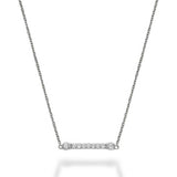 Bar Bezel Diamond Necklace