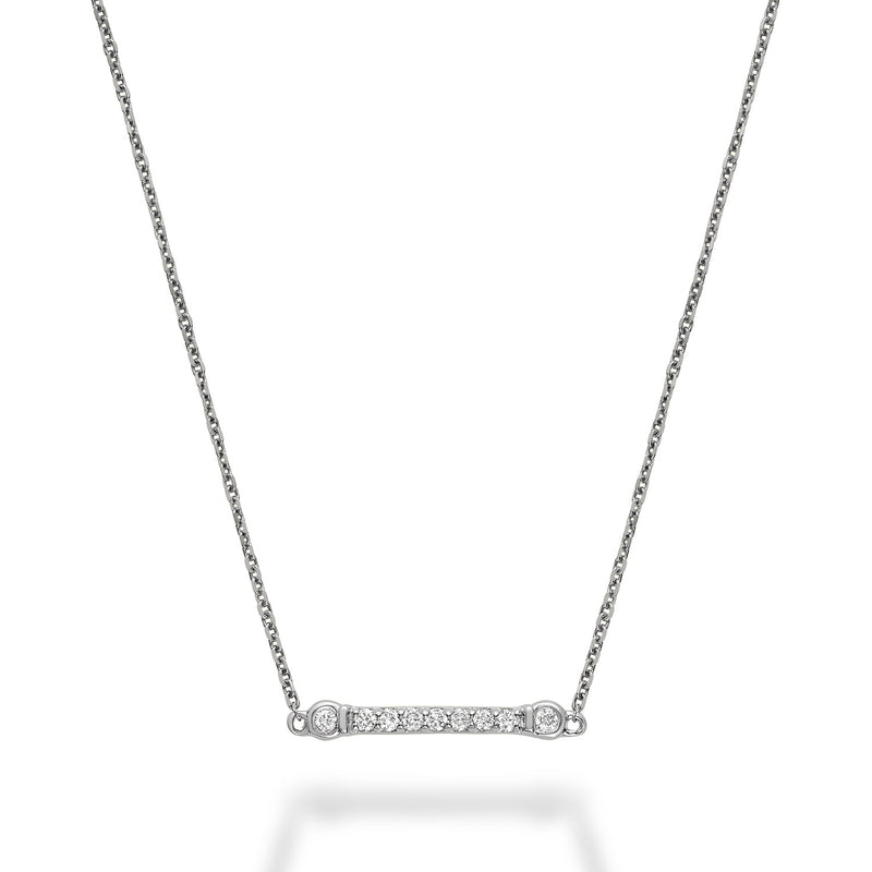 Bar Bezel Diamond Necklace