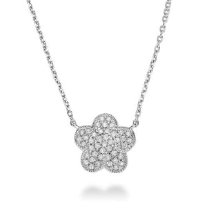 Flower Leaf Diamond Necklace