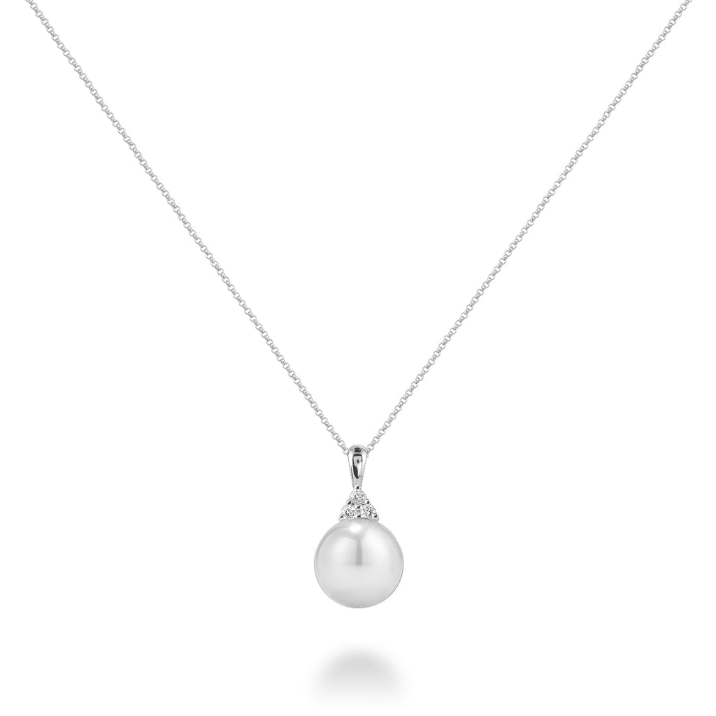 Cultured Freshwater Pearl & Diamond Pendant