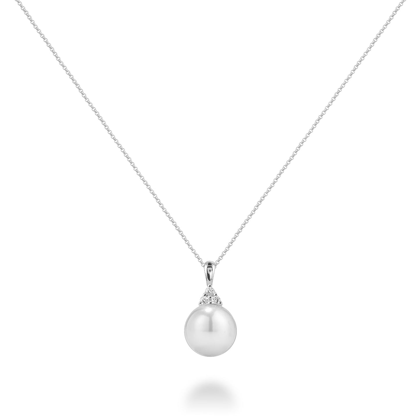 Cultured Freshwater Pearl & Diamond Pendant