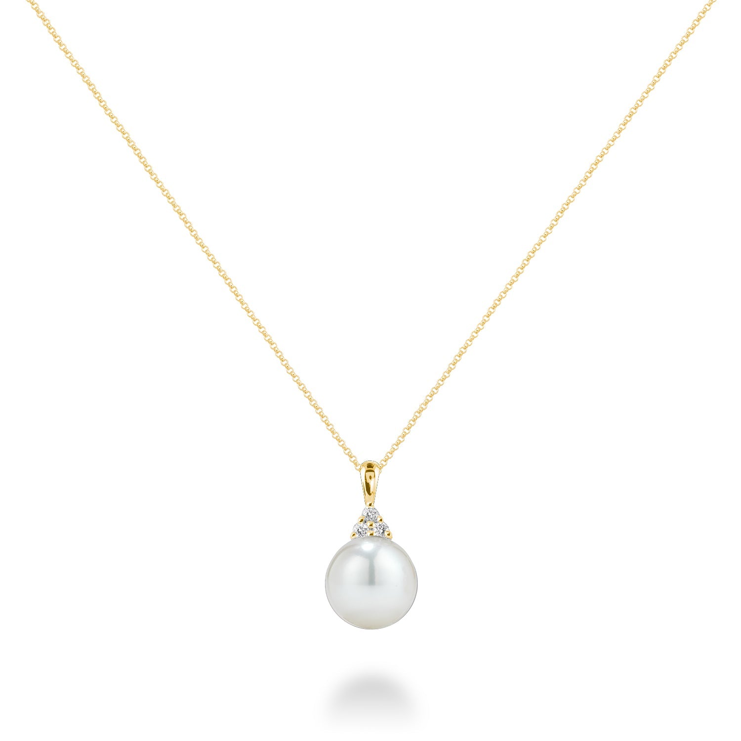 Cultured Freshwater Pearl & Diamond Pendant