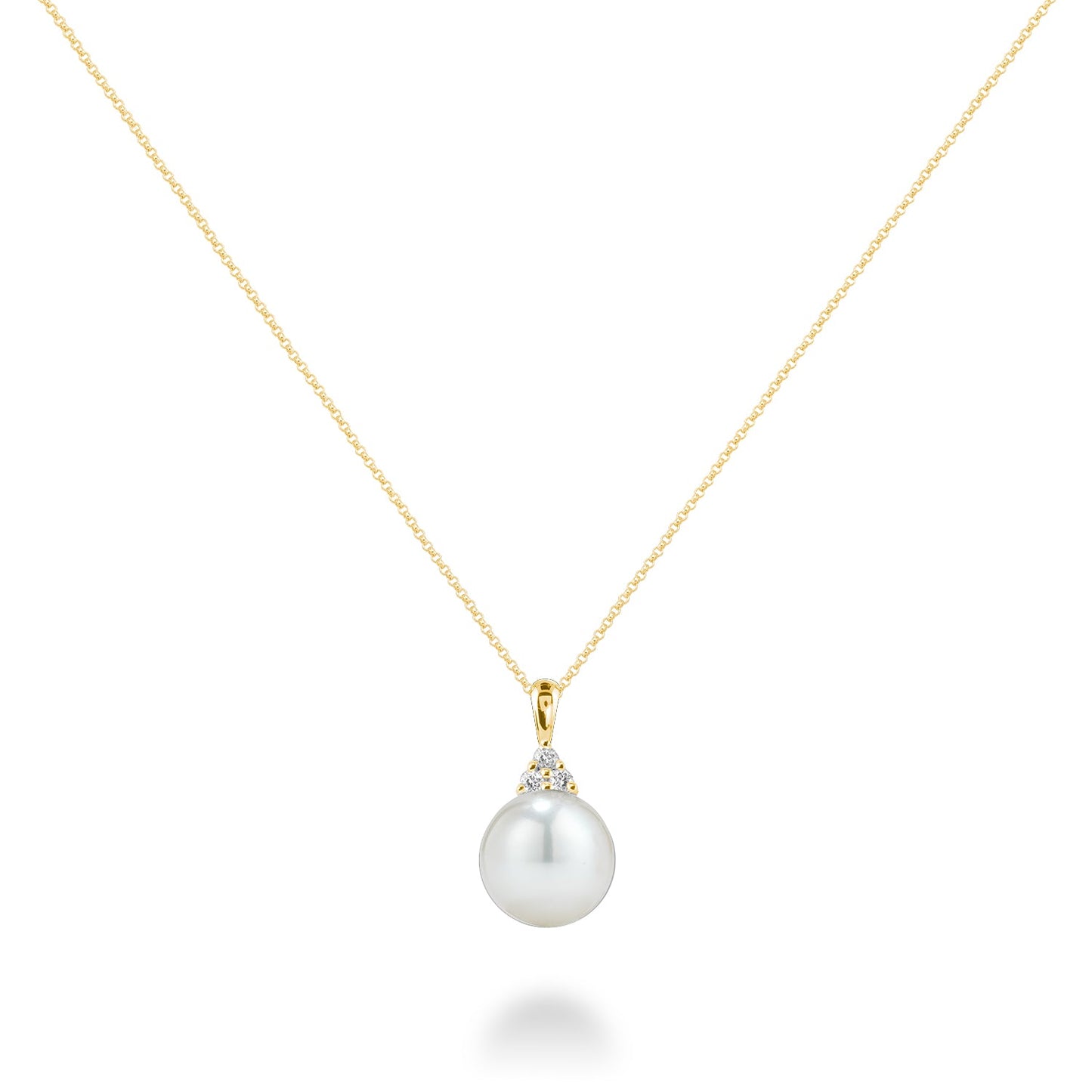 Cultured Freshwater Pearl & Diamond Pendant