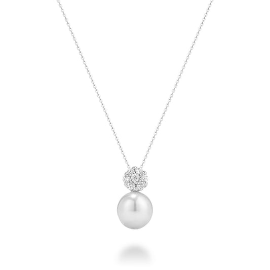 Cultured Freshwater Pearl & Diamond Pendant