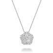 Hollow Flower Diamond Pendant