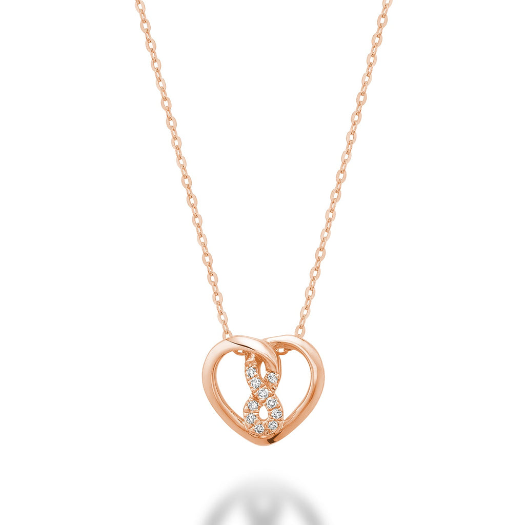 Heart Shape Infinity Diamond Pendant