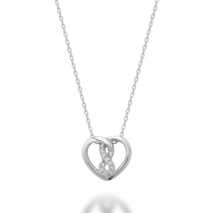 Heart Shape Infinity Diamond Pendant