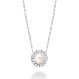 Freshwater Pearl & Diamond Pendant