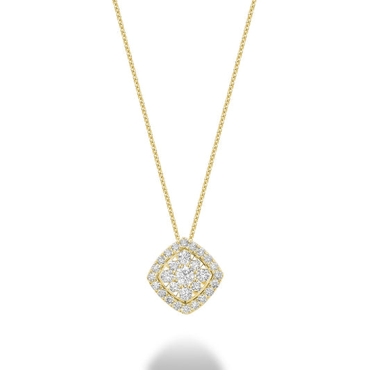 Cushion Halo Diamond Pendant